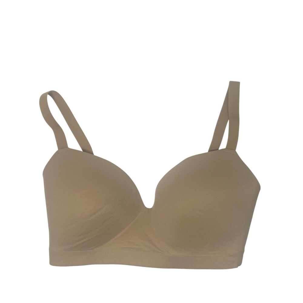 Soma Enbliss Wireless Full Coverage Bra Women's Size 36DD Beige Padded